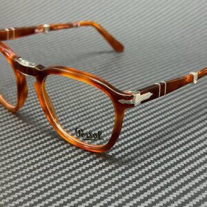 Persol Unisex Havana 52mm Eyeglasses